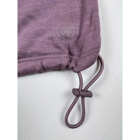 We Wander LuxLoop Cropped Cinched Modal Fleece Sweatshirt - XS Light‎ Purple NWT - Picture 8 of 9